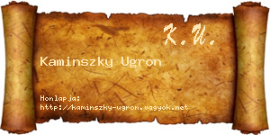 Kaminszky Ugron névjegykártya